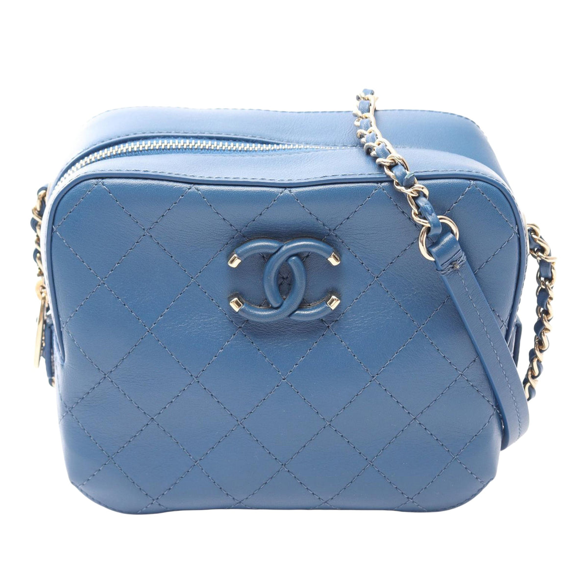 Chanel CC Stitched Calfskin Enamel Camera Bag