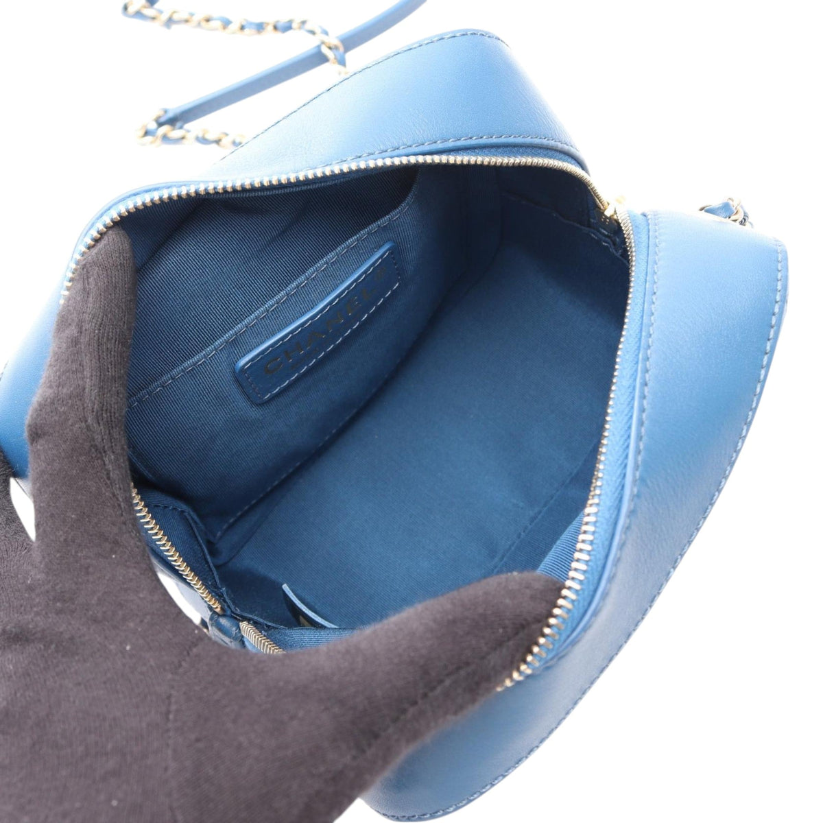 Chanel CC Stitched Calfskin Enamel Camera Bag