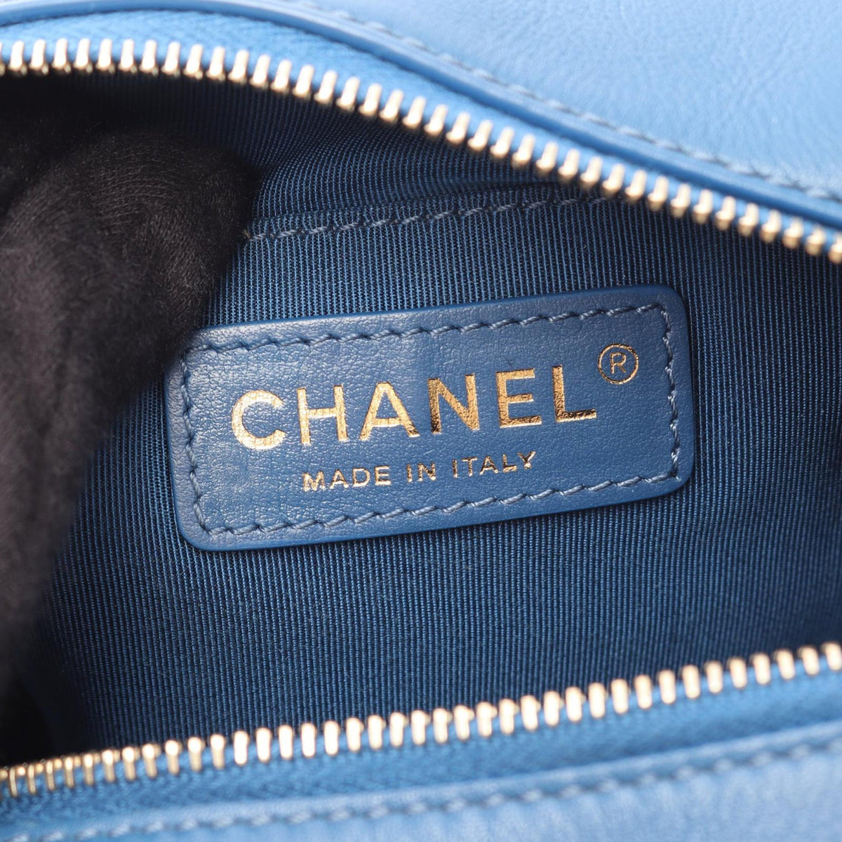 Chanel CC Stitched Calfskin Enamel Camera Bag