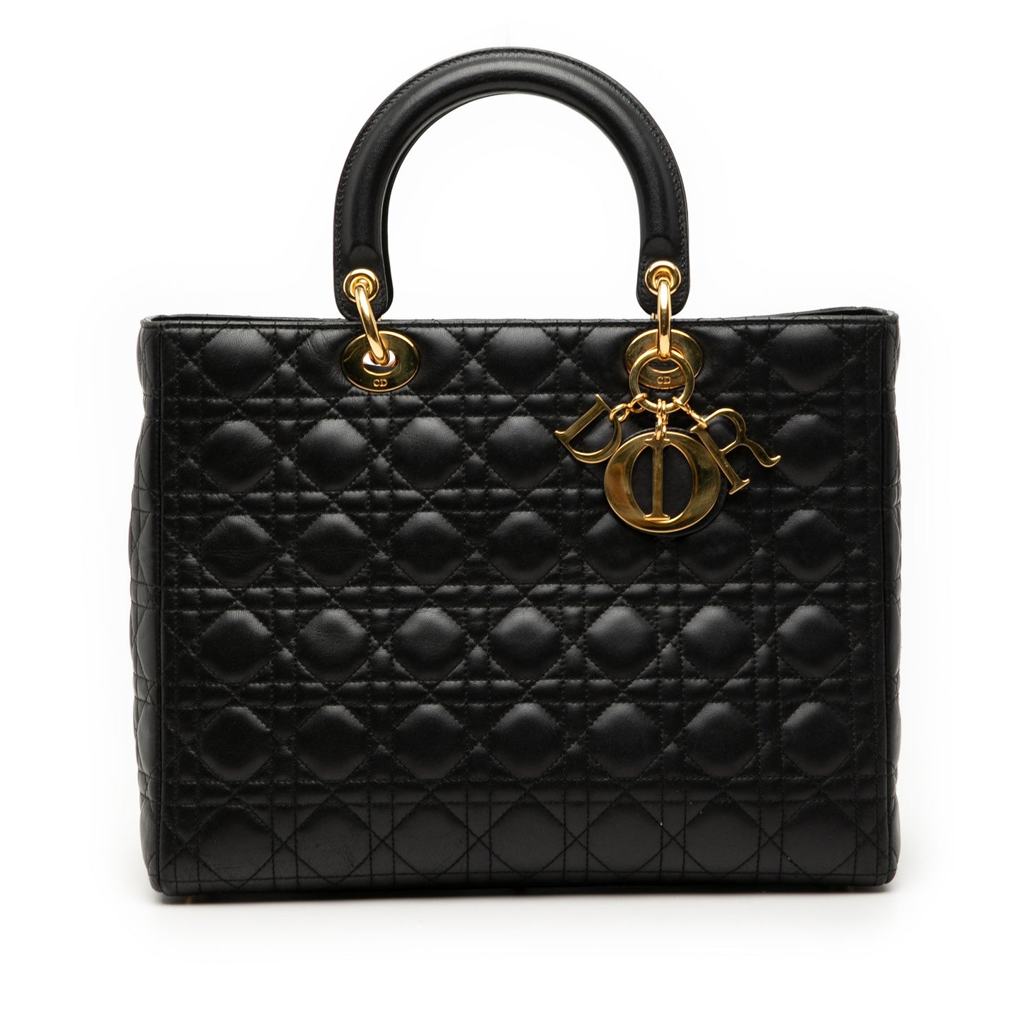 Large Lambskin Cannage Lady Dior