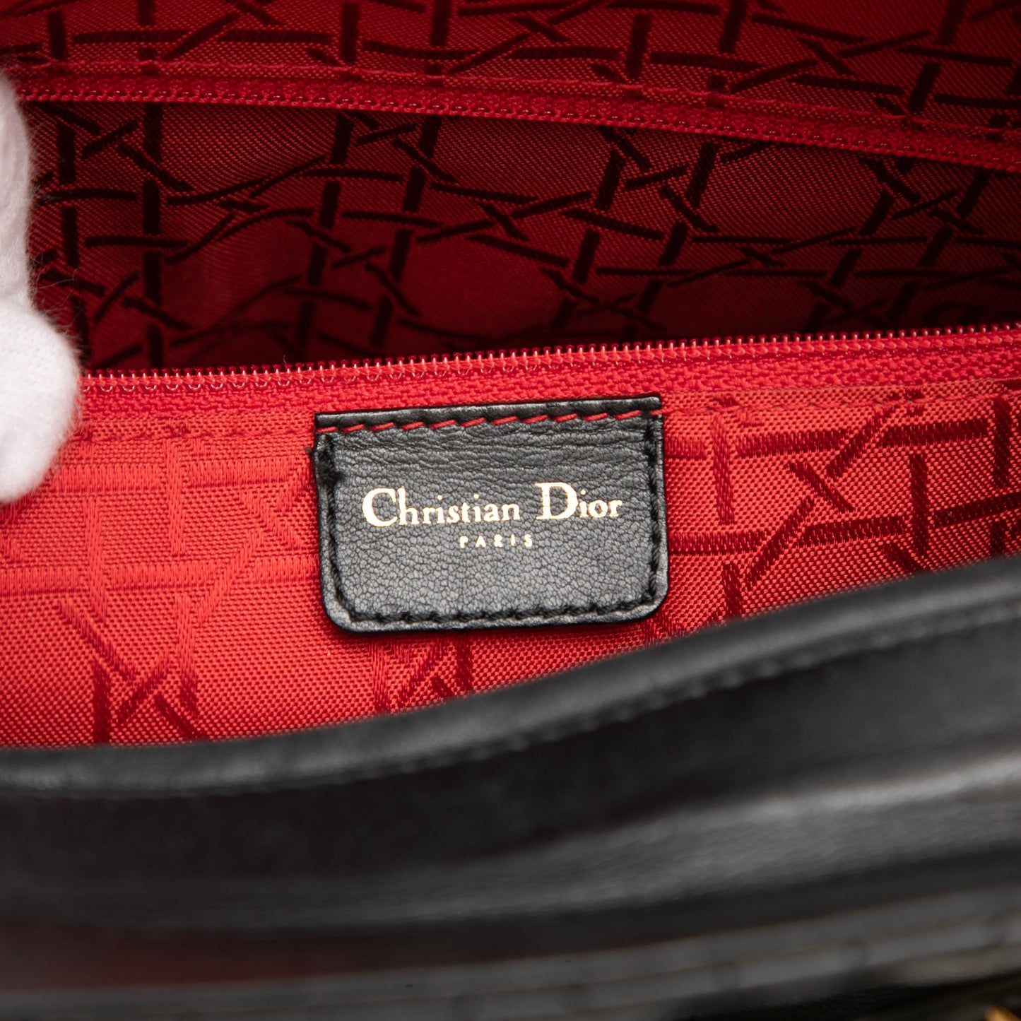 Large Lambskin Cannage Lady Dior