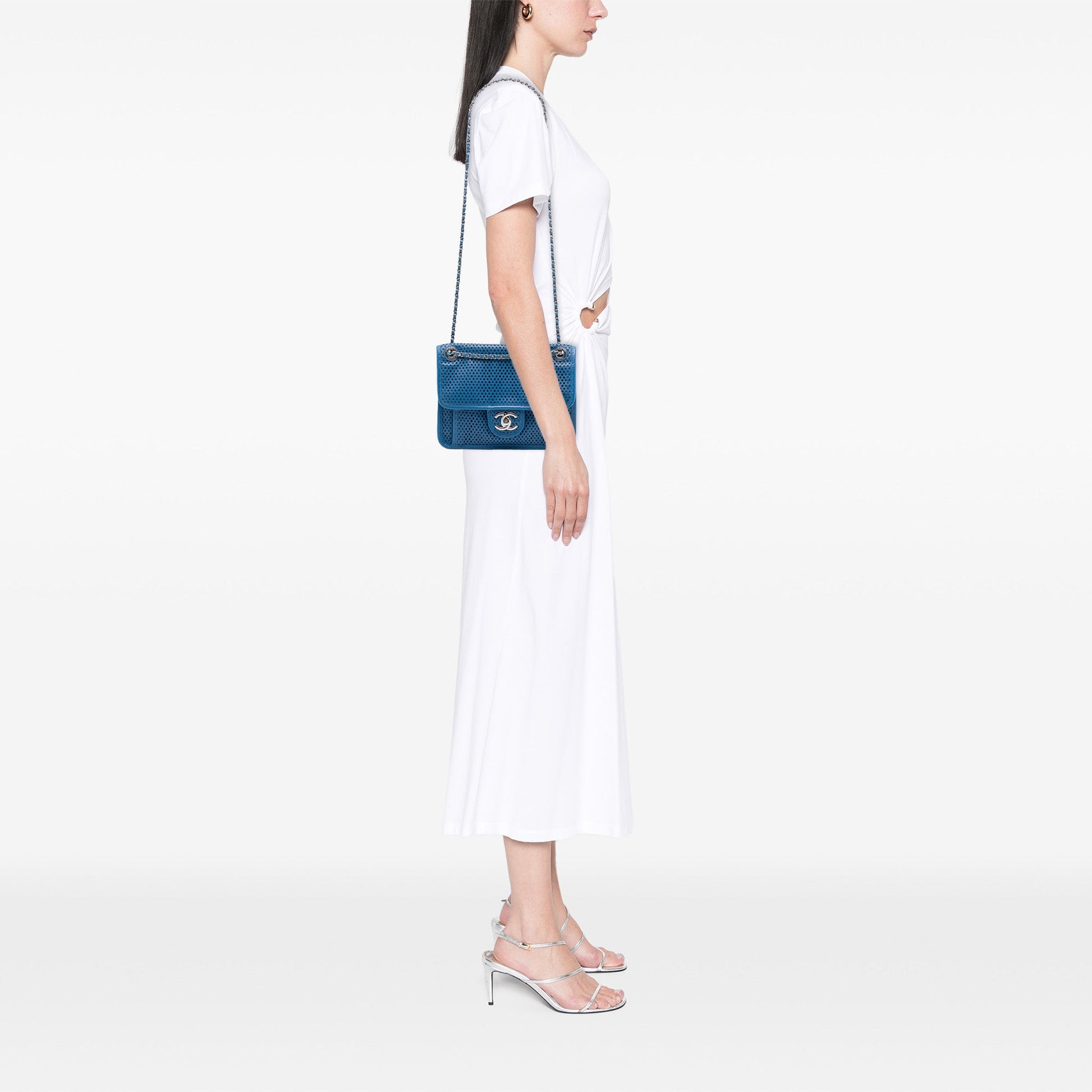 Chanel Small Perforated Calfskin Up In The Air Flap
