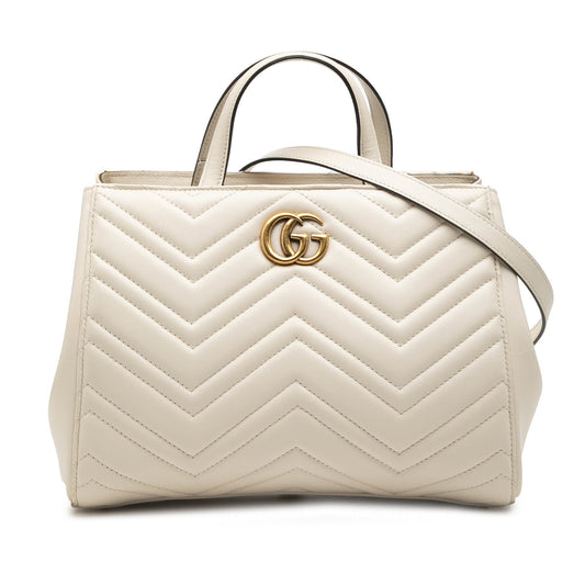 Gucci Small GG Marmont Matelasse Calfskin Satchel