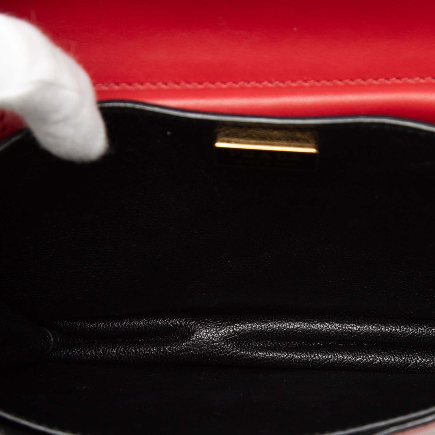 Prada Saffiano Trimmed City Calf Cahier Crossbody