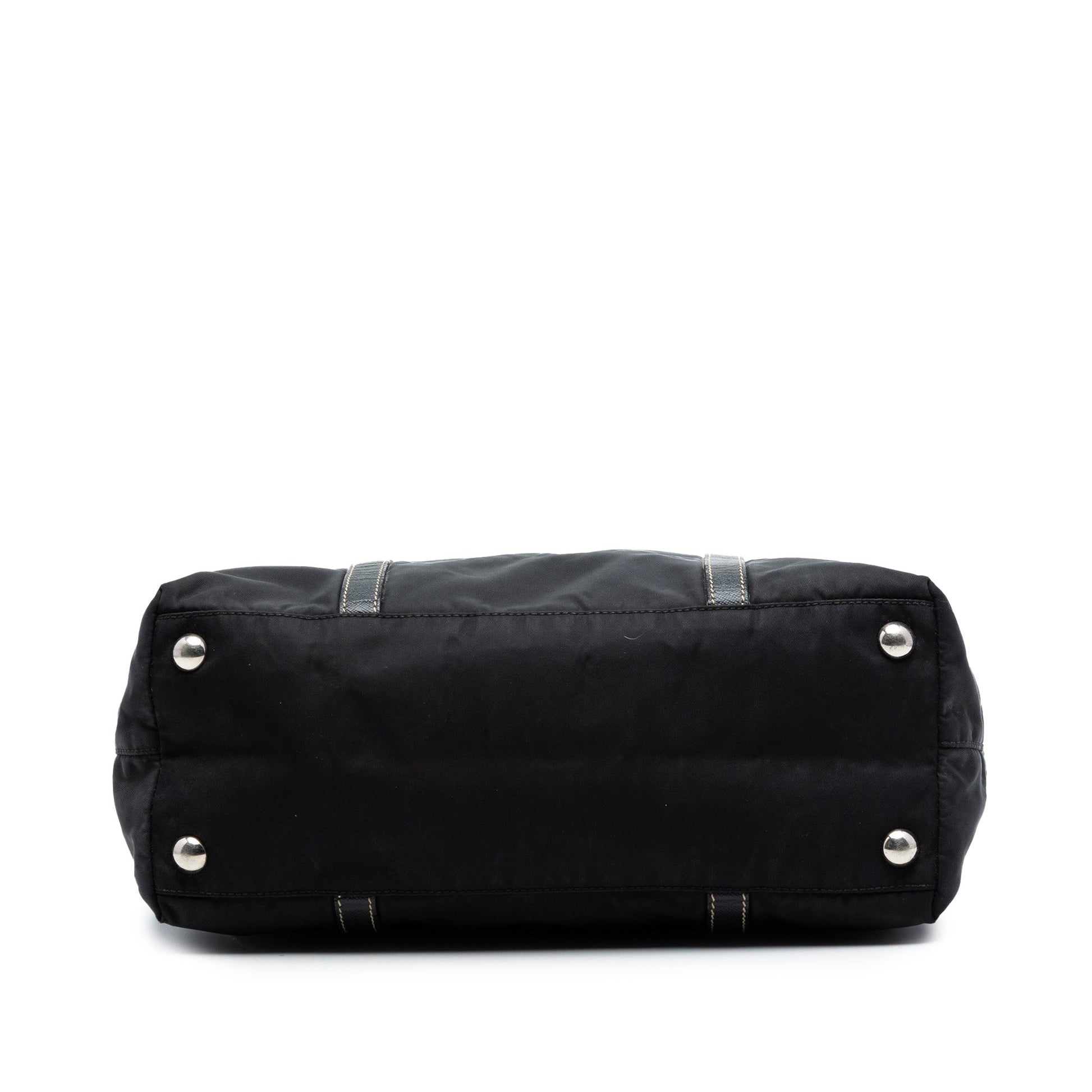 Prada Saffiano Trimmed Tessuto Tote