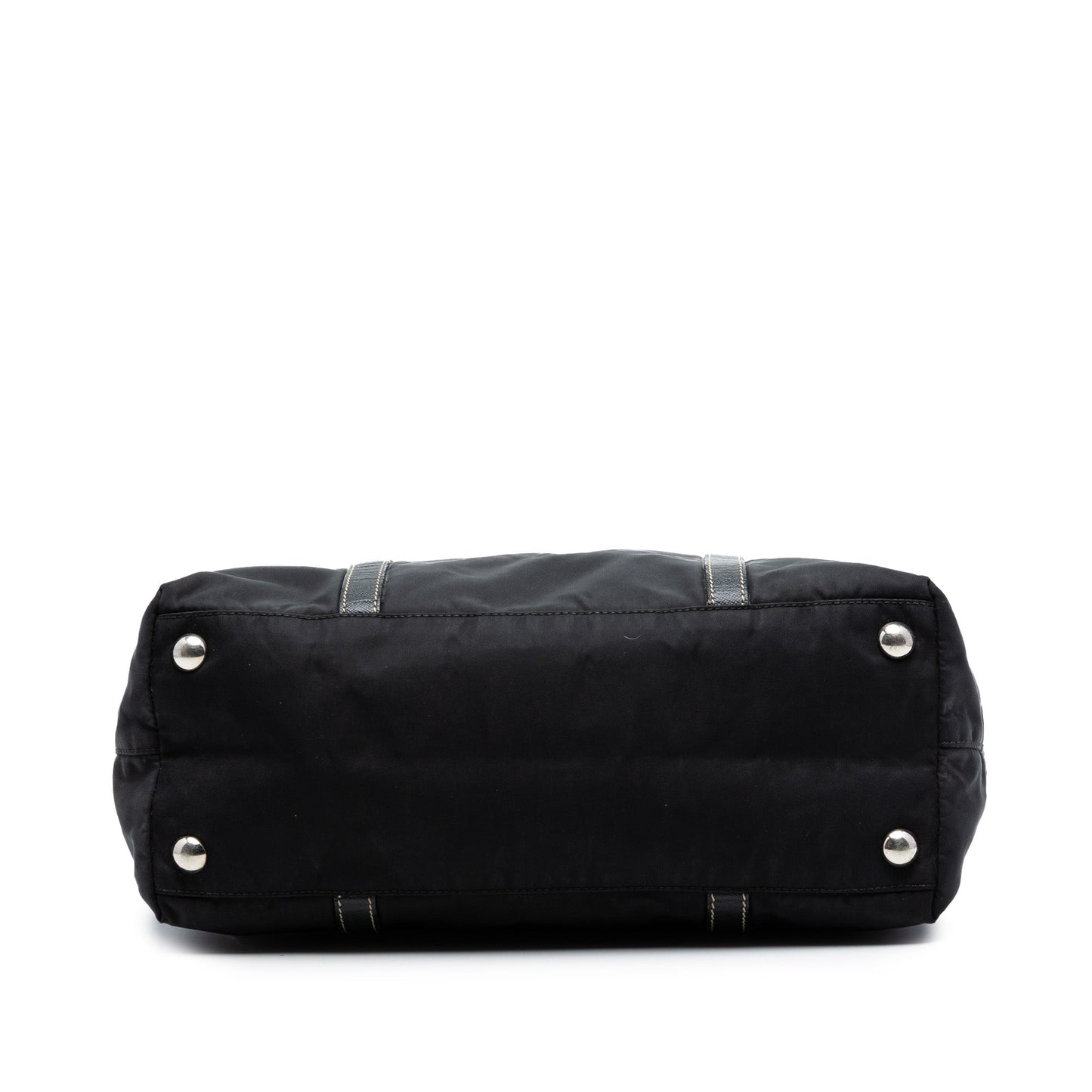 Prada Saffiano Trimmed Tessuto Tote