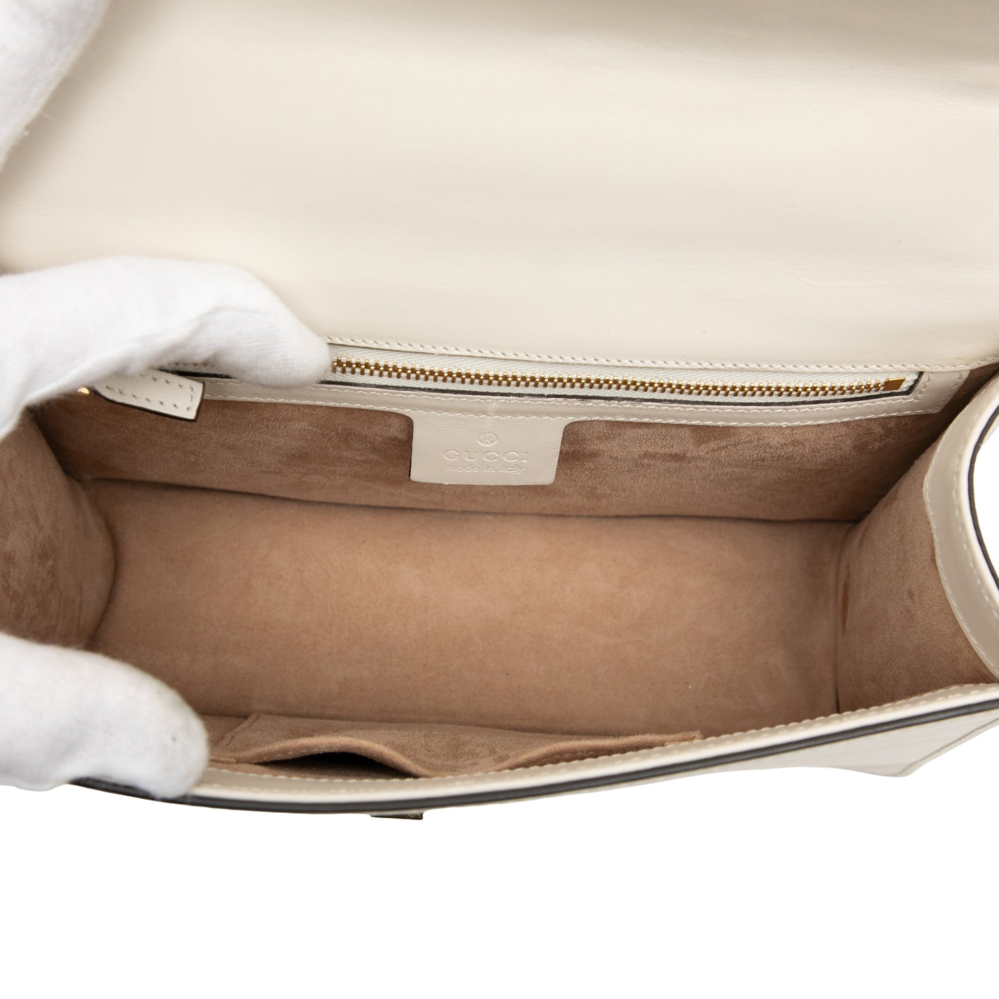 Small Leather Sylvie Web Satchel