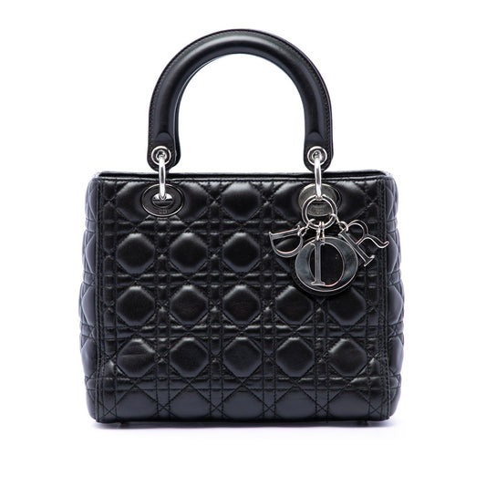 Dior Medium Lambskin Cannage Lady Dior