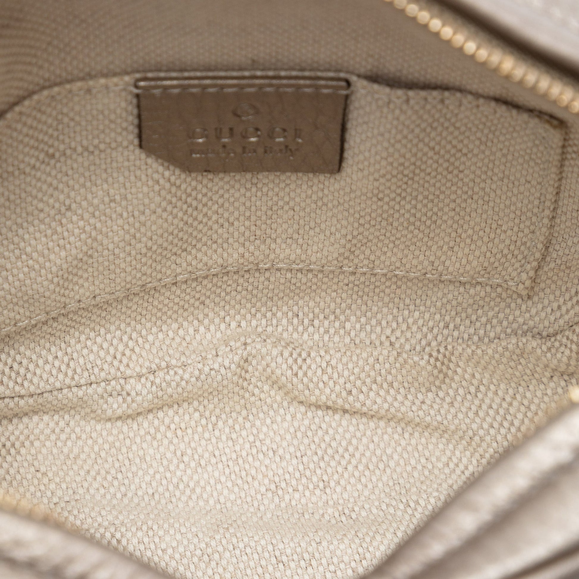 Mini Metallic Pebbled Calfskin Soho Chain Crossbody