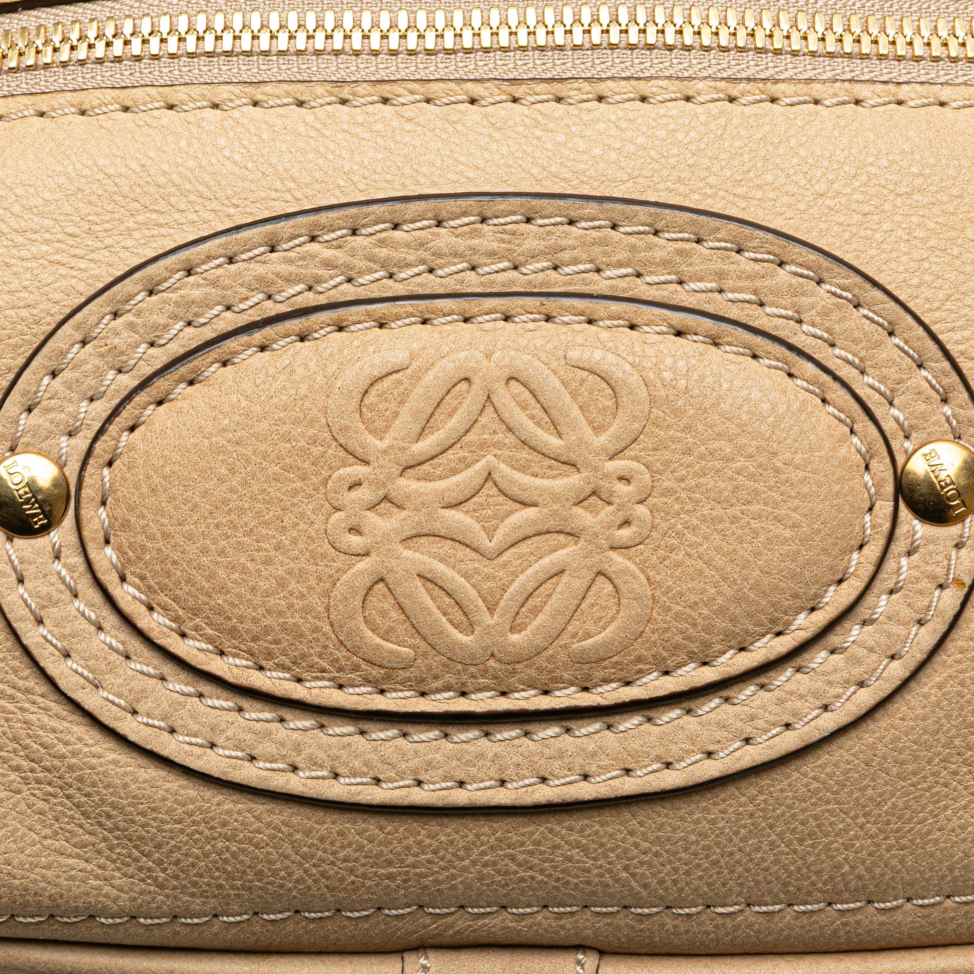 LOEWE Mini Anagram Leather Tassel Handbag