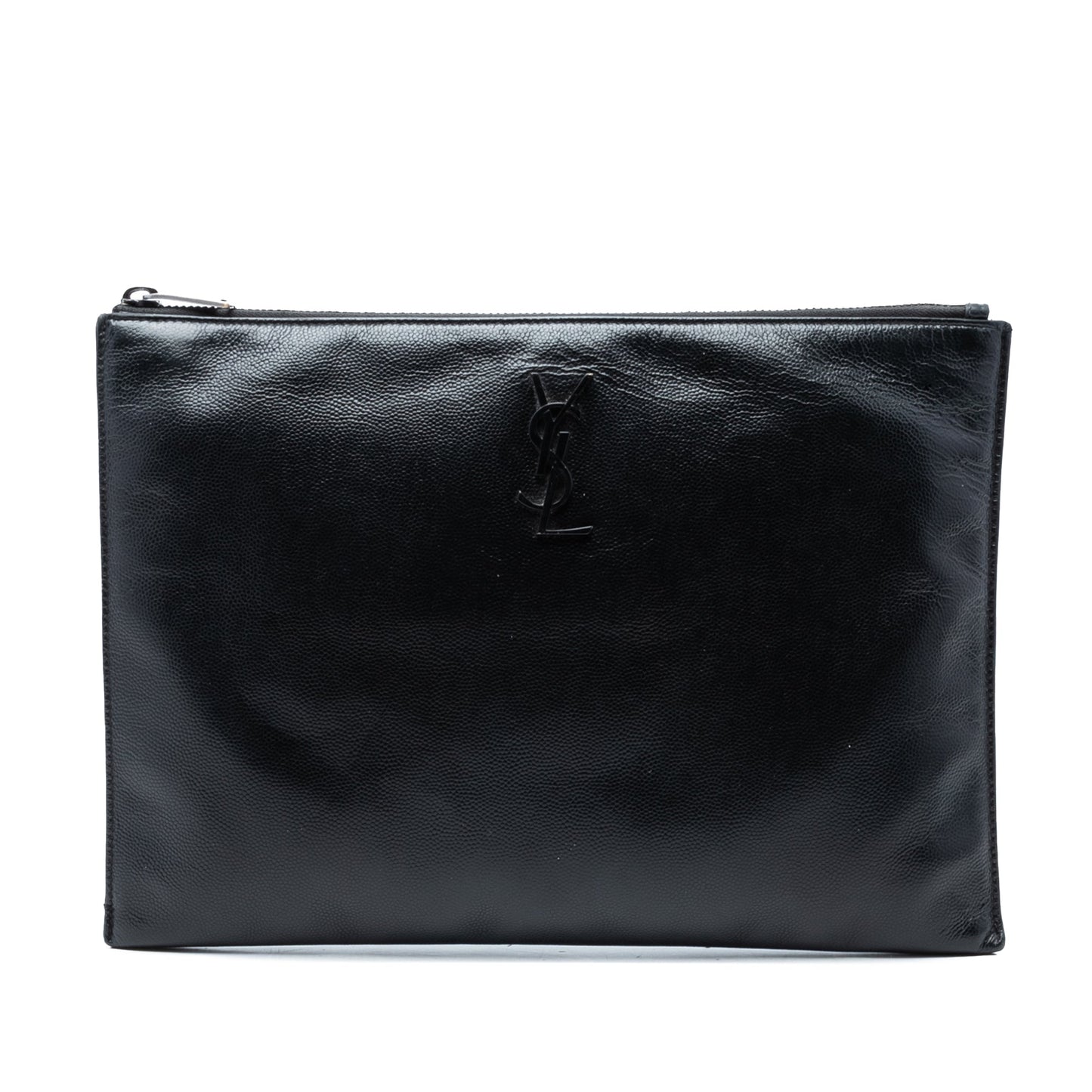 Saint Laurent Grain De Poudre Monogram Monochrome iPad Case