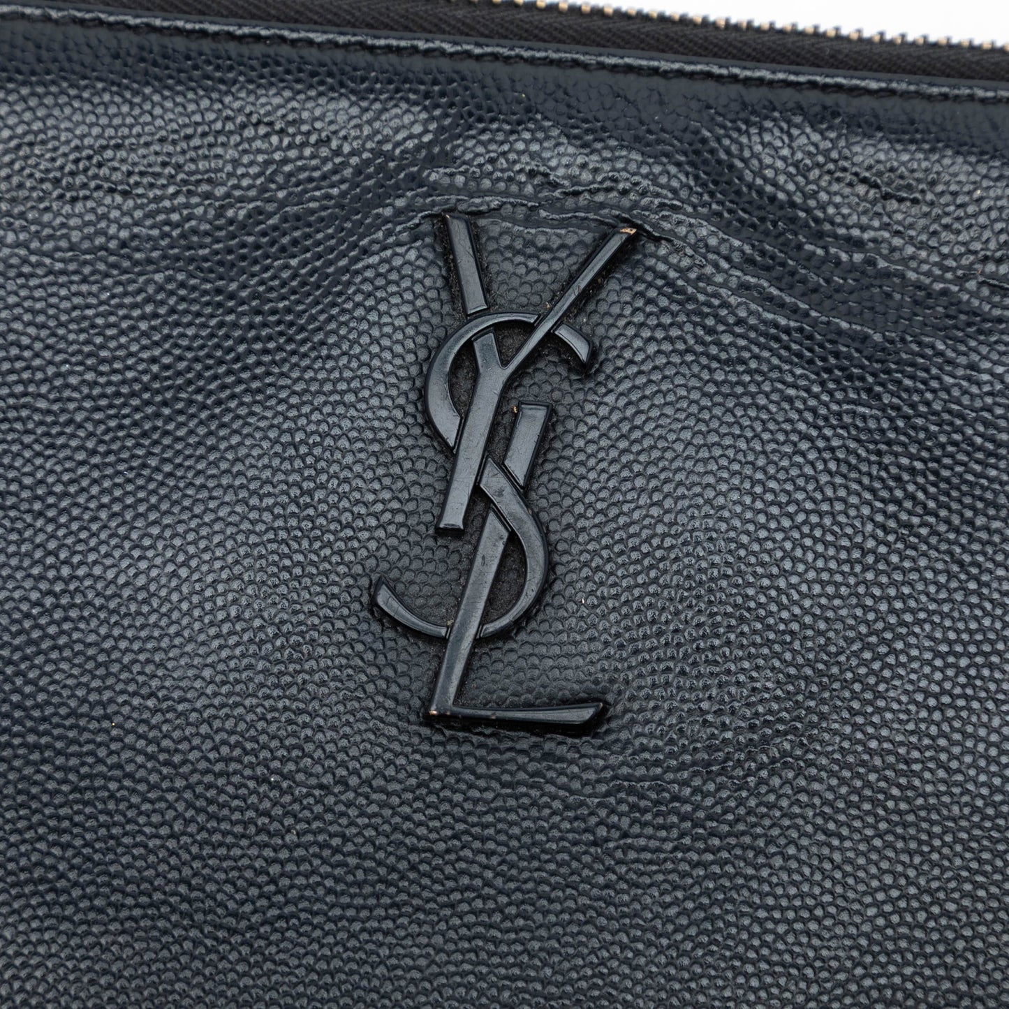 Saint Laurent Grain De Poudre Monogram Monochrome iPad Case