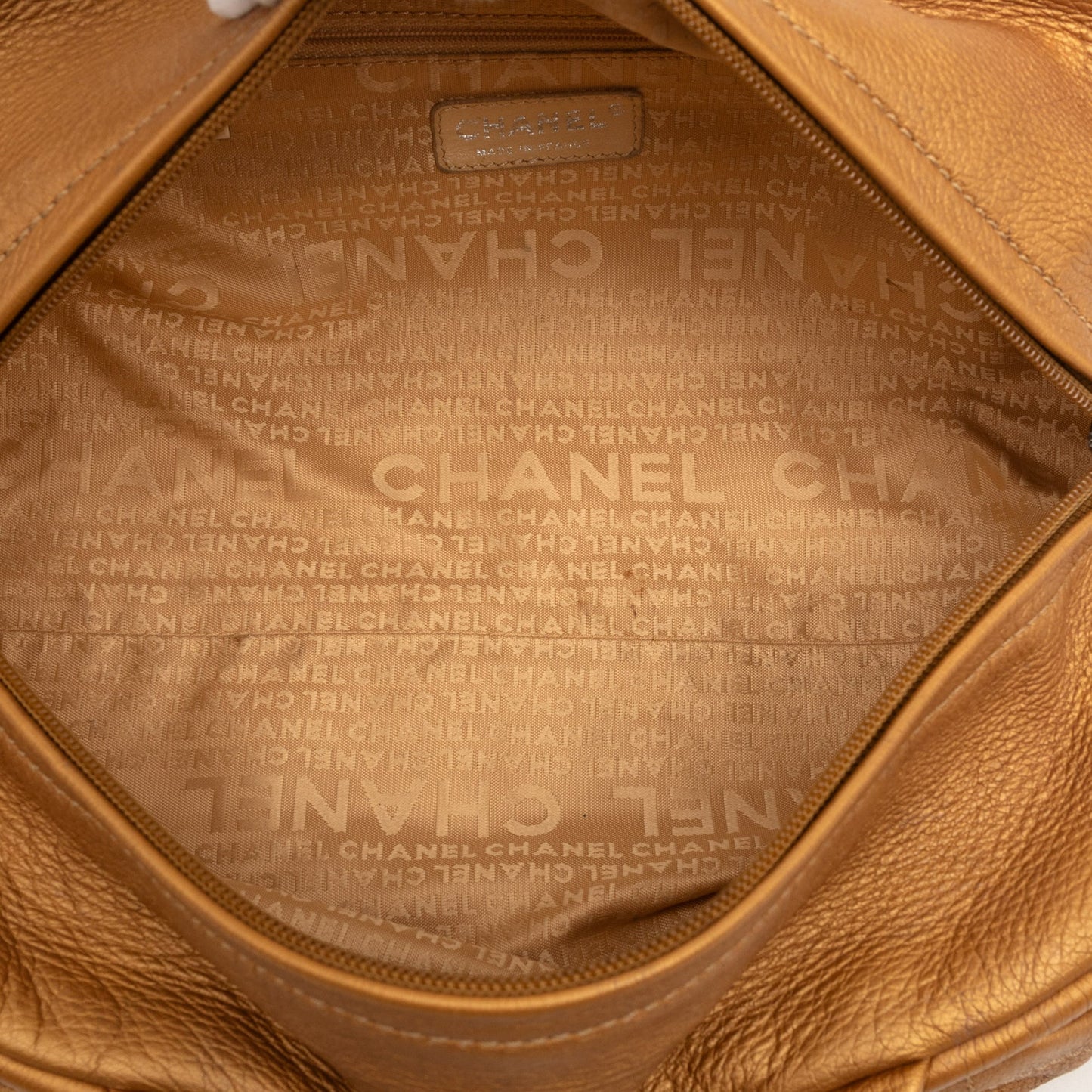 Chanel Small Quilted Metallic Calfskin Le Marais Bowler Bag