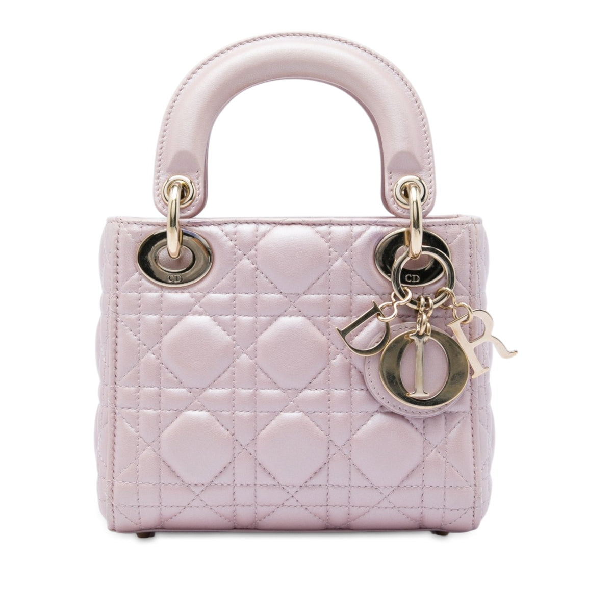 Dior Mini Iridescent Lambskin Cannage Lady Dior