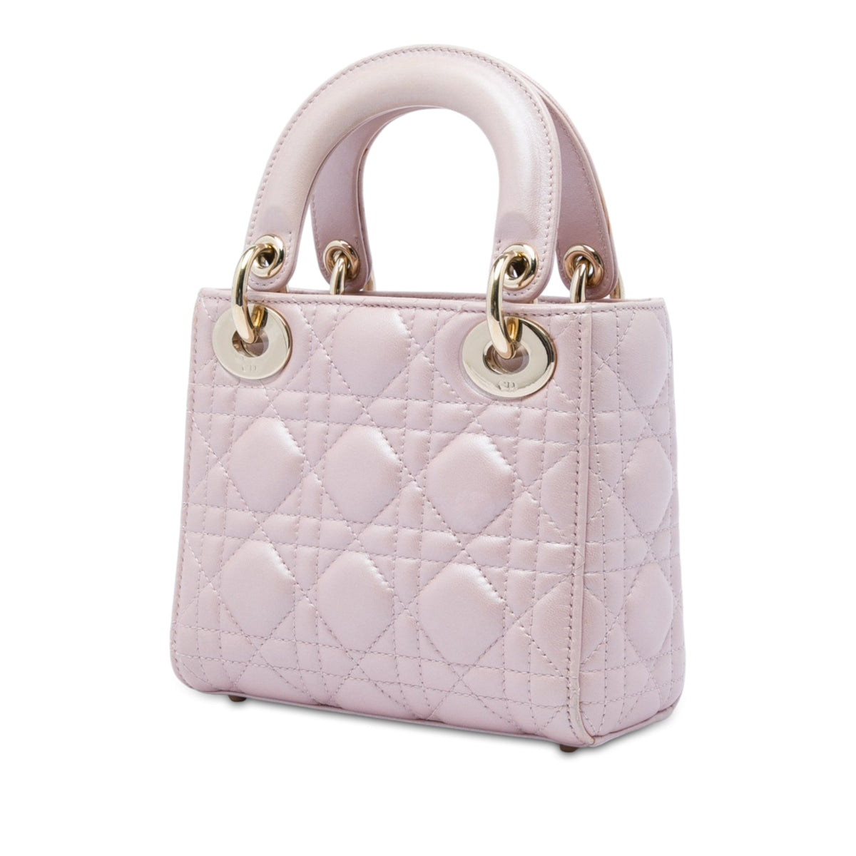 Dior Mini Iridescent Lambskin Cannage Lady Dior