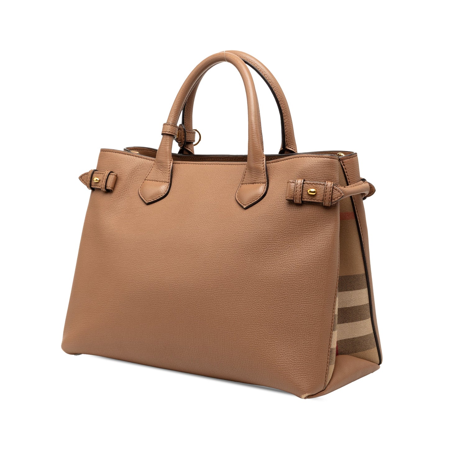 Burberry Medium Leather and House Check Banner Satchel
