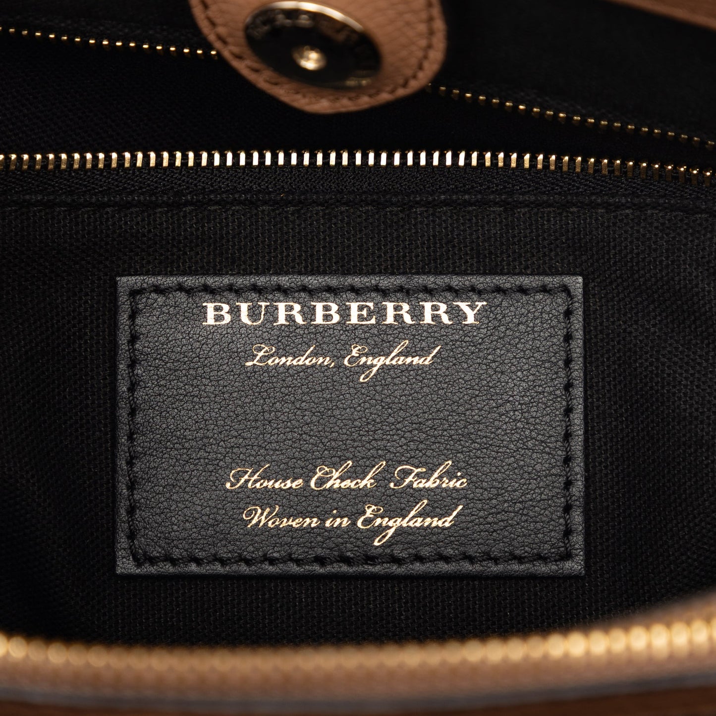 Burberry Medium Leather and House Check Banner Satchel