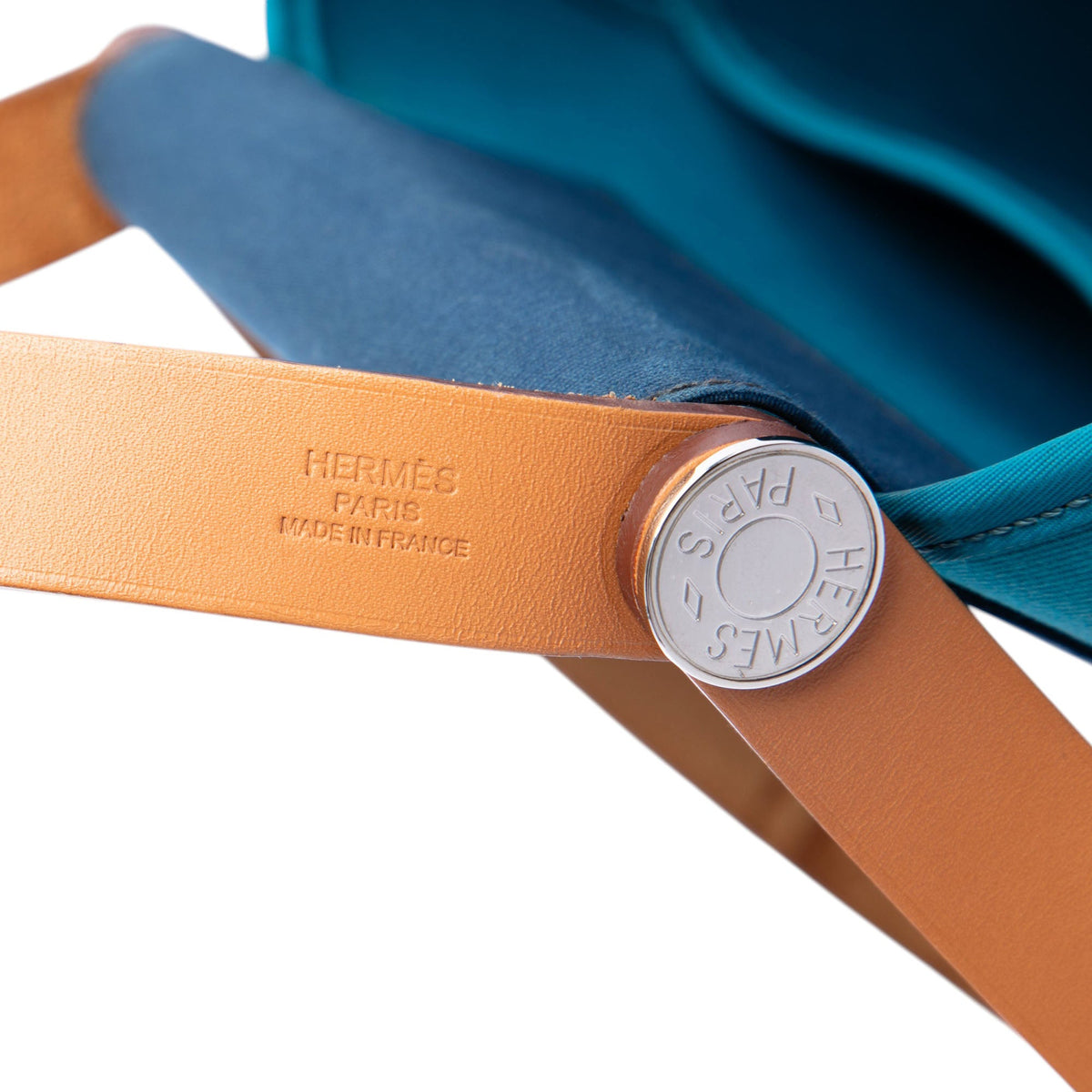 Hermès Bicolor Toile Cabag Elan PM — Blue