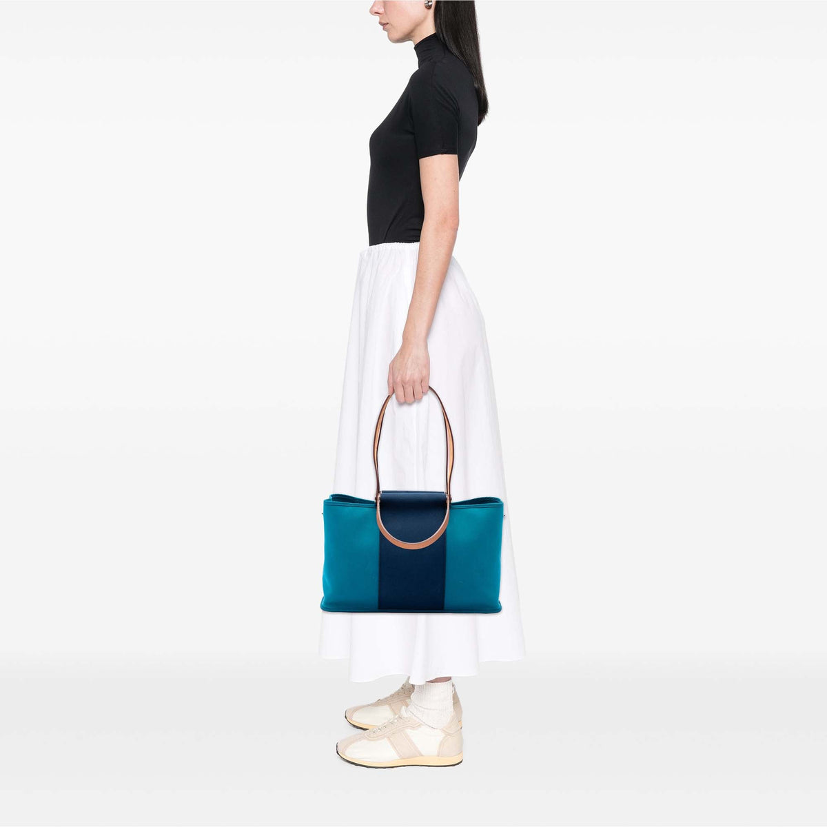 Hermès Bicolor Toile Cabag Elan PM — Blue