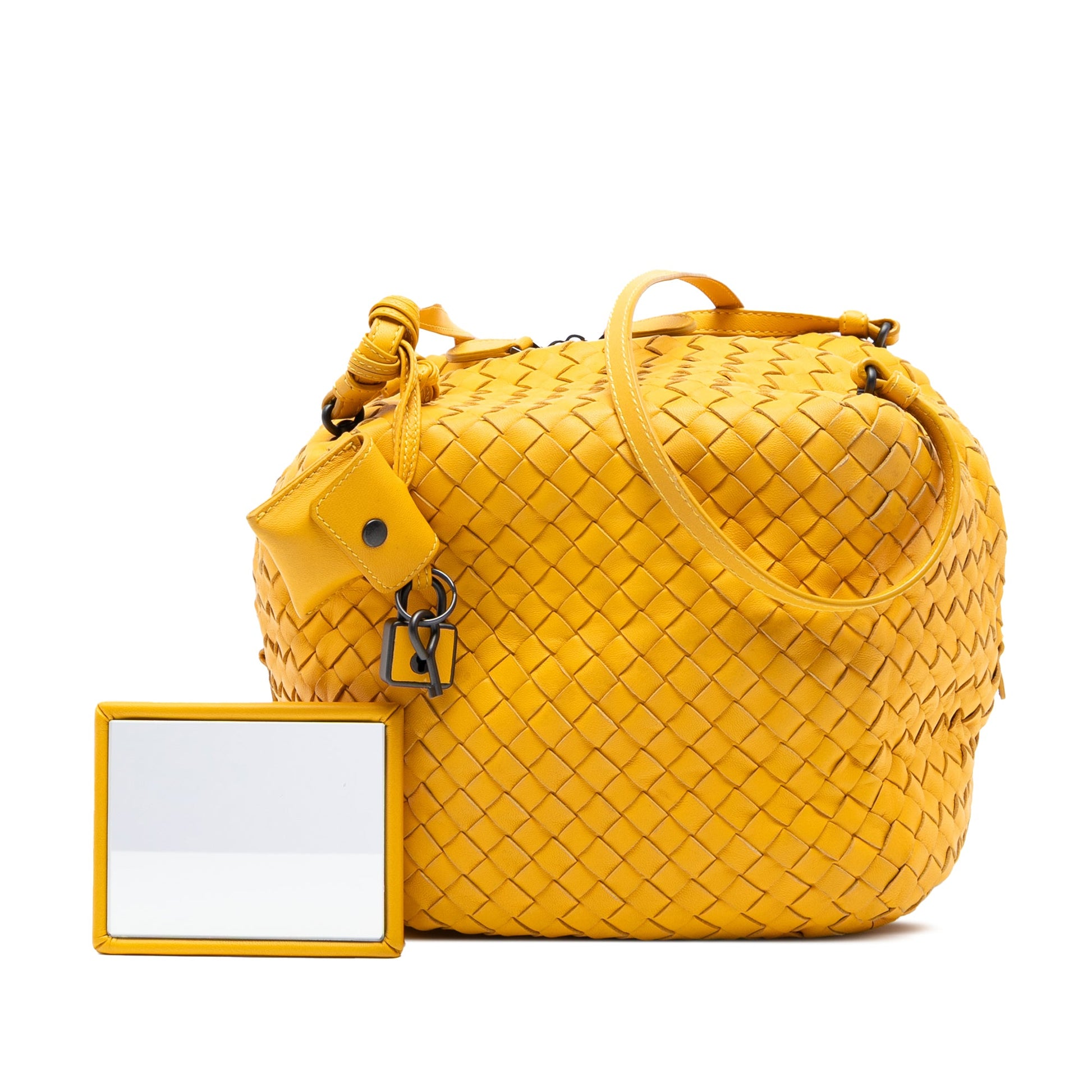Bottega Veneta Nappa Intrecciato Cube Crossbody