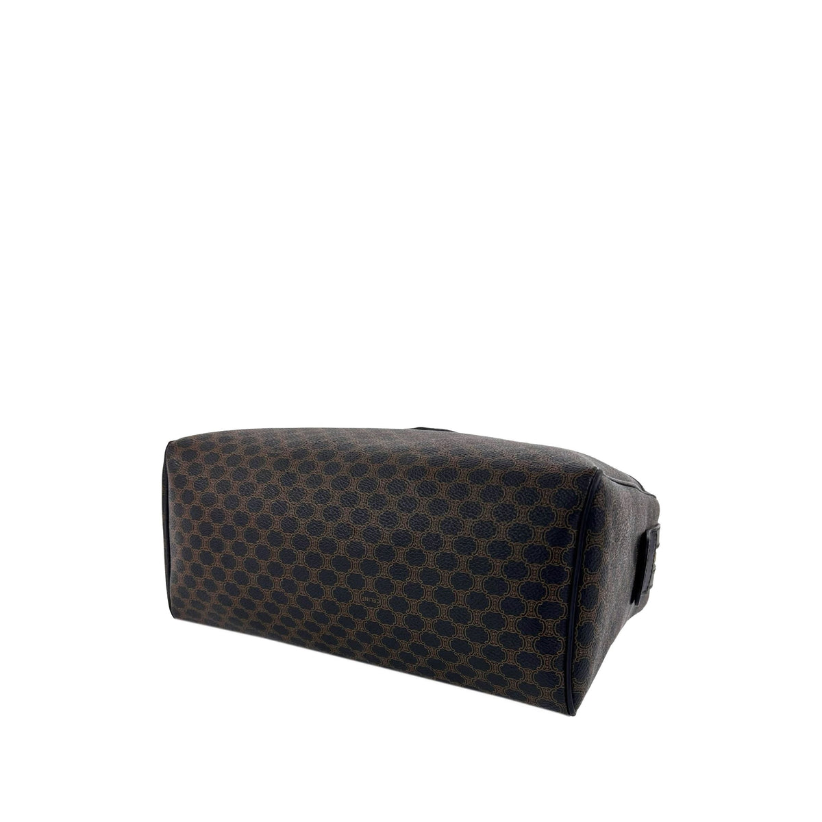 Celine Macadam Coated Canvas Boston Bag — Brown