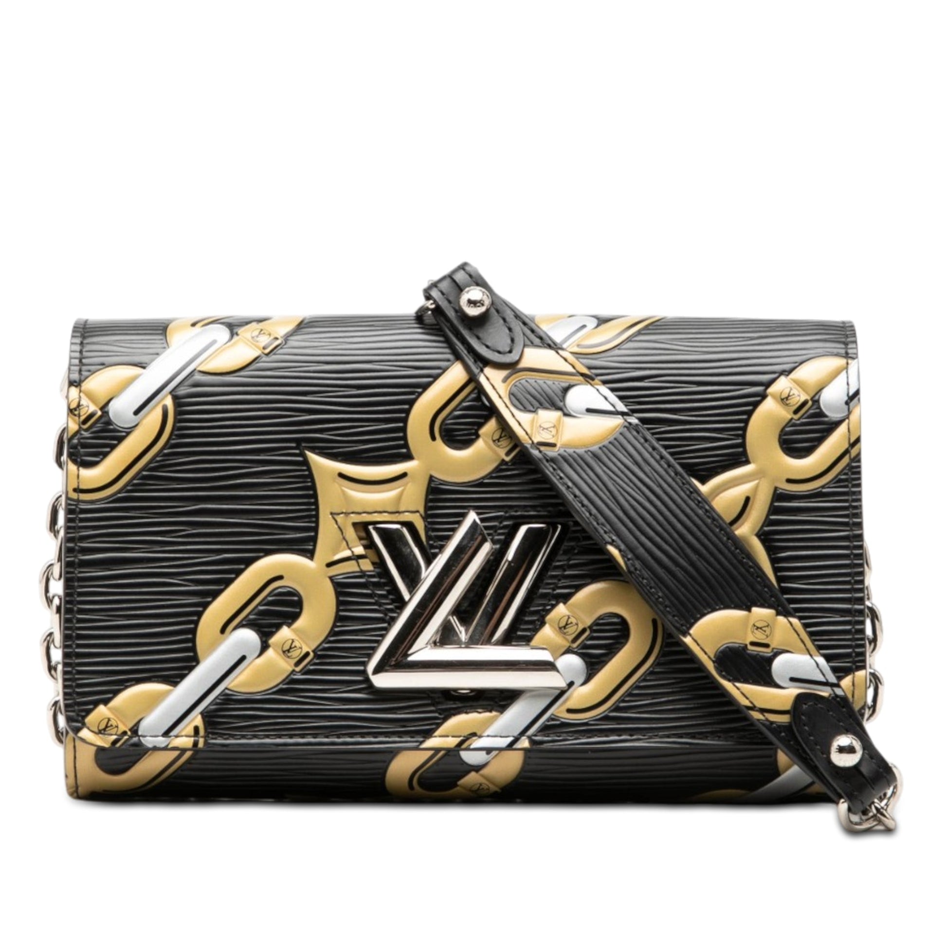 Louis Vuitton Epi Chain Flower Twist Wallet On Chain