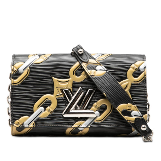 Louis Vuitton Epi Chain Flower Twist Wallet On Chain