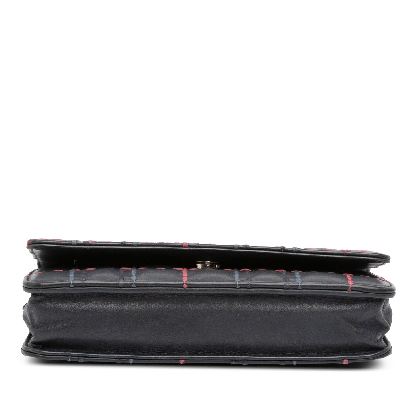 Chanel CC Square Stitched Calfskin Wallet on Chain