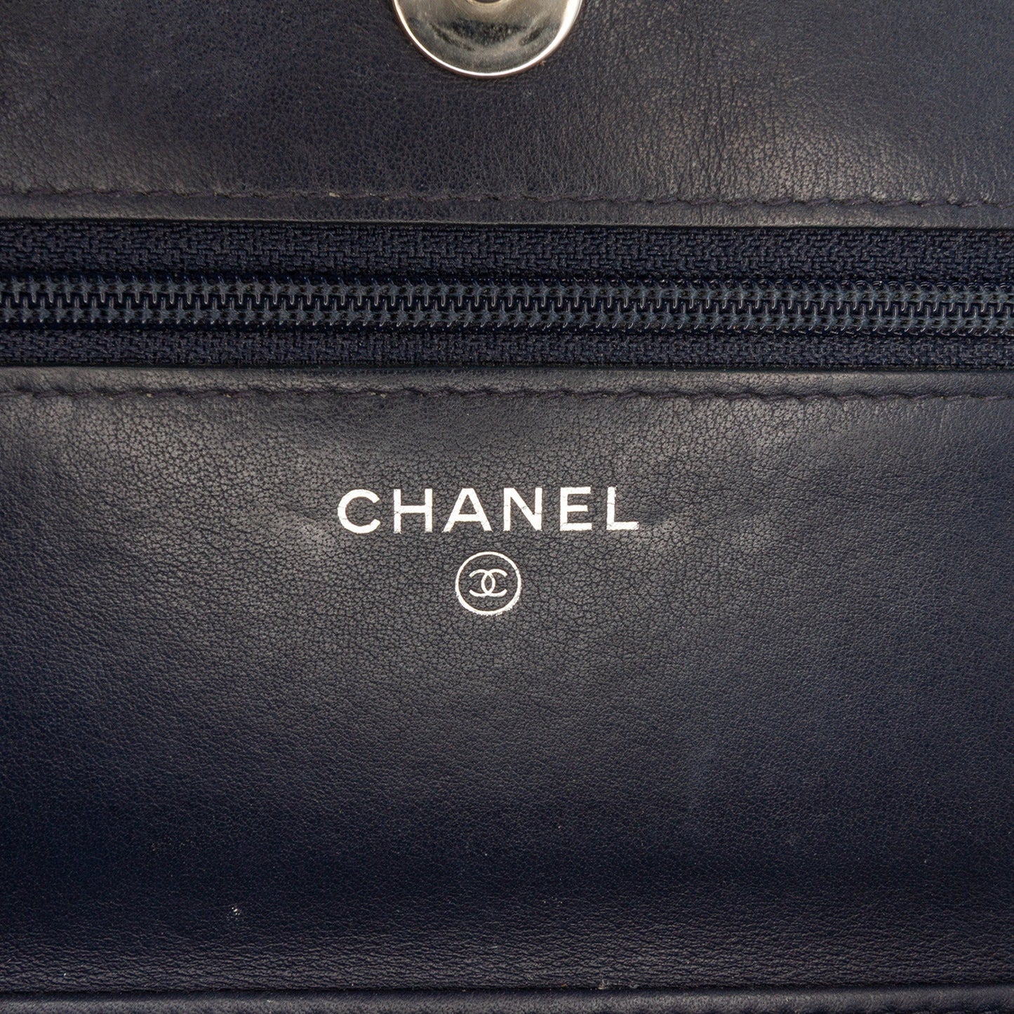 Chanel CC Square Stitched Calfskin Wallet on Chain