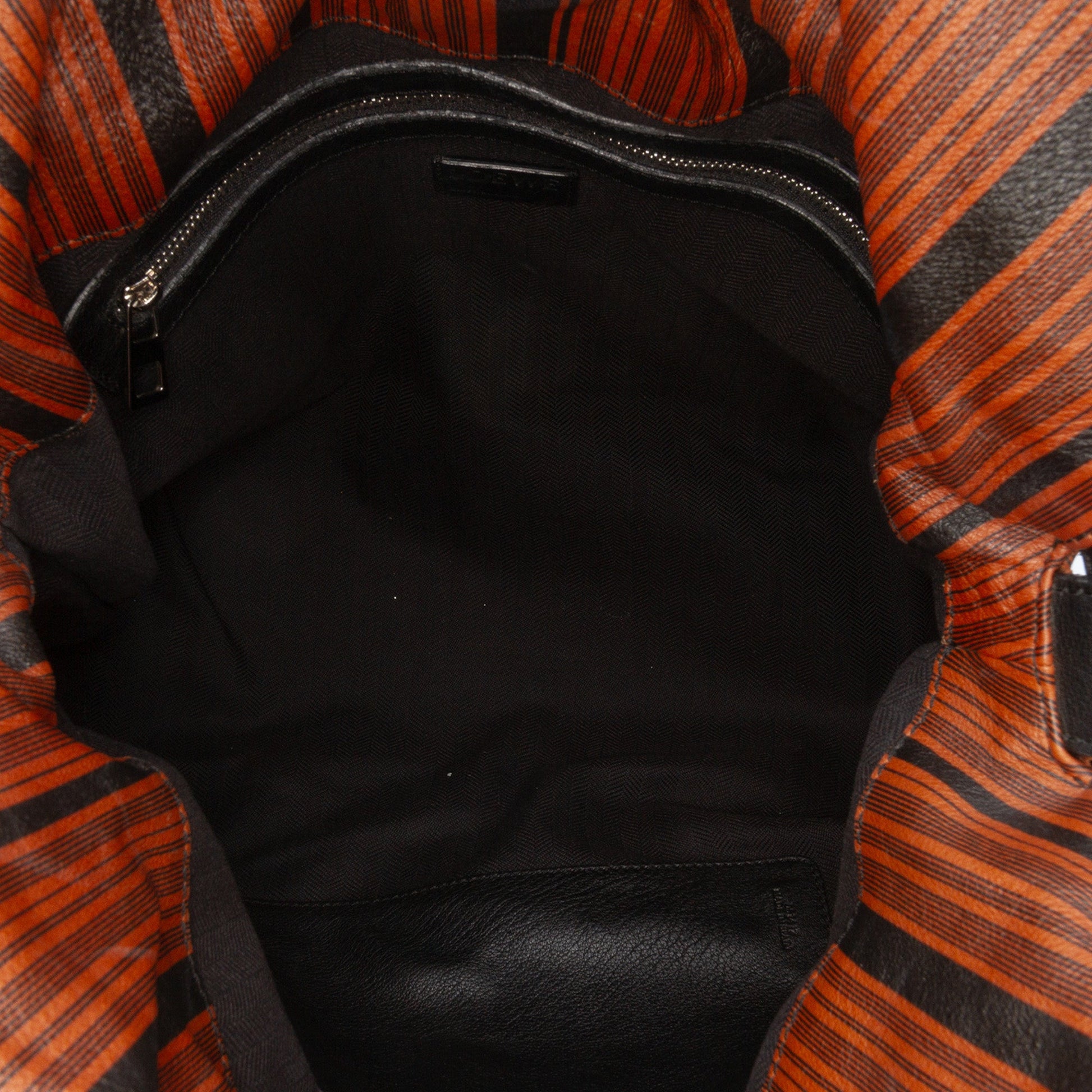 LOEWE Medium Striped Leather Flamenco Knot Tote