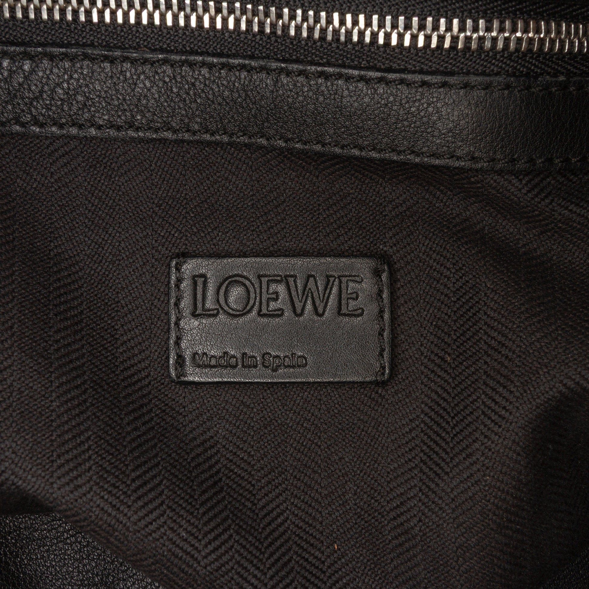 LOEWE Medium Striped Leather Flamenco Knot Tote