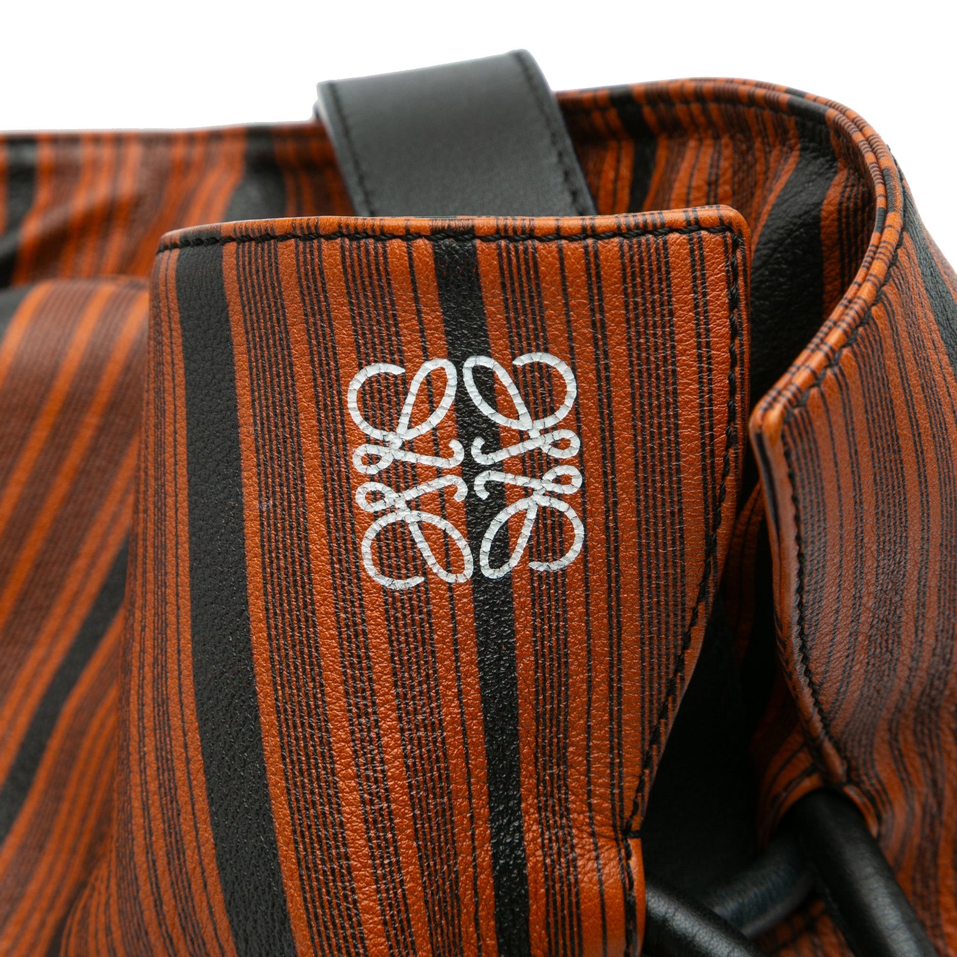 LOEWE Medium Striped Leather Flamenco Knot Tote