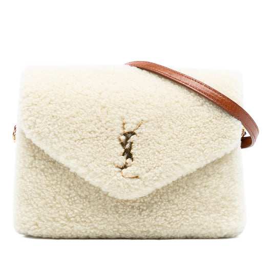Saint Laurent Toy Shearling Monogram LouLou Crossbody