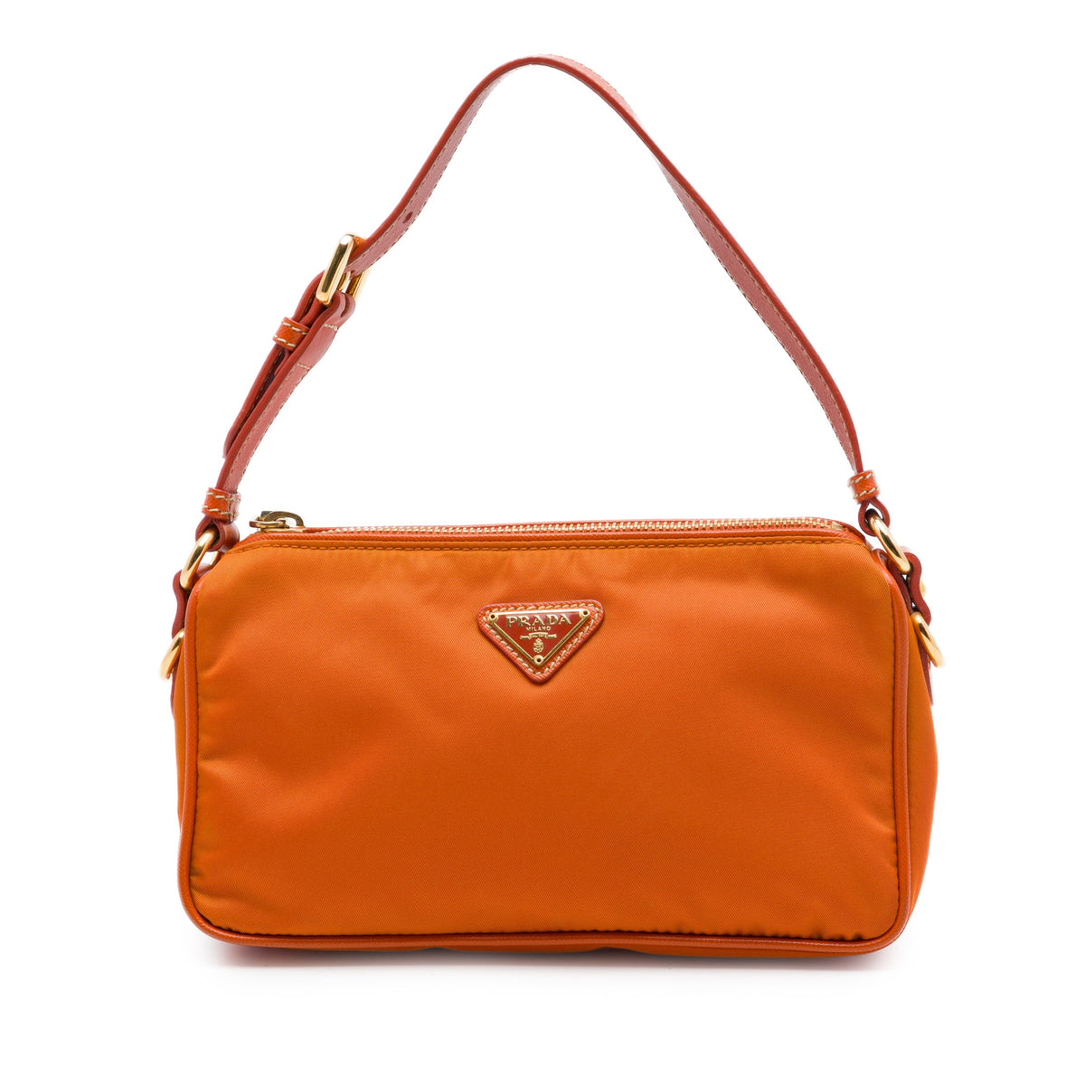 Prada Tessuto Shoulder Bag — Orange