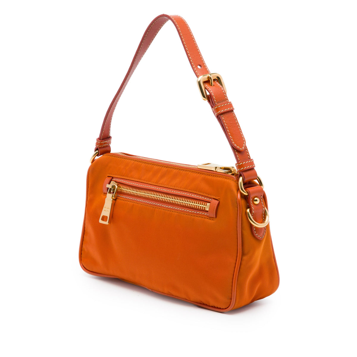 Prada Tessuto Shoulder Bag — Orange