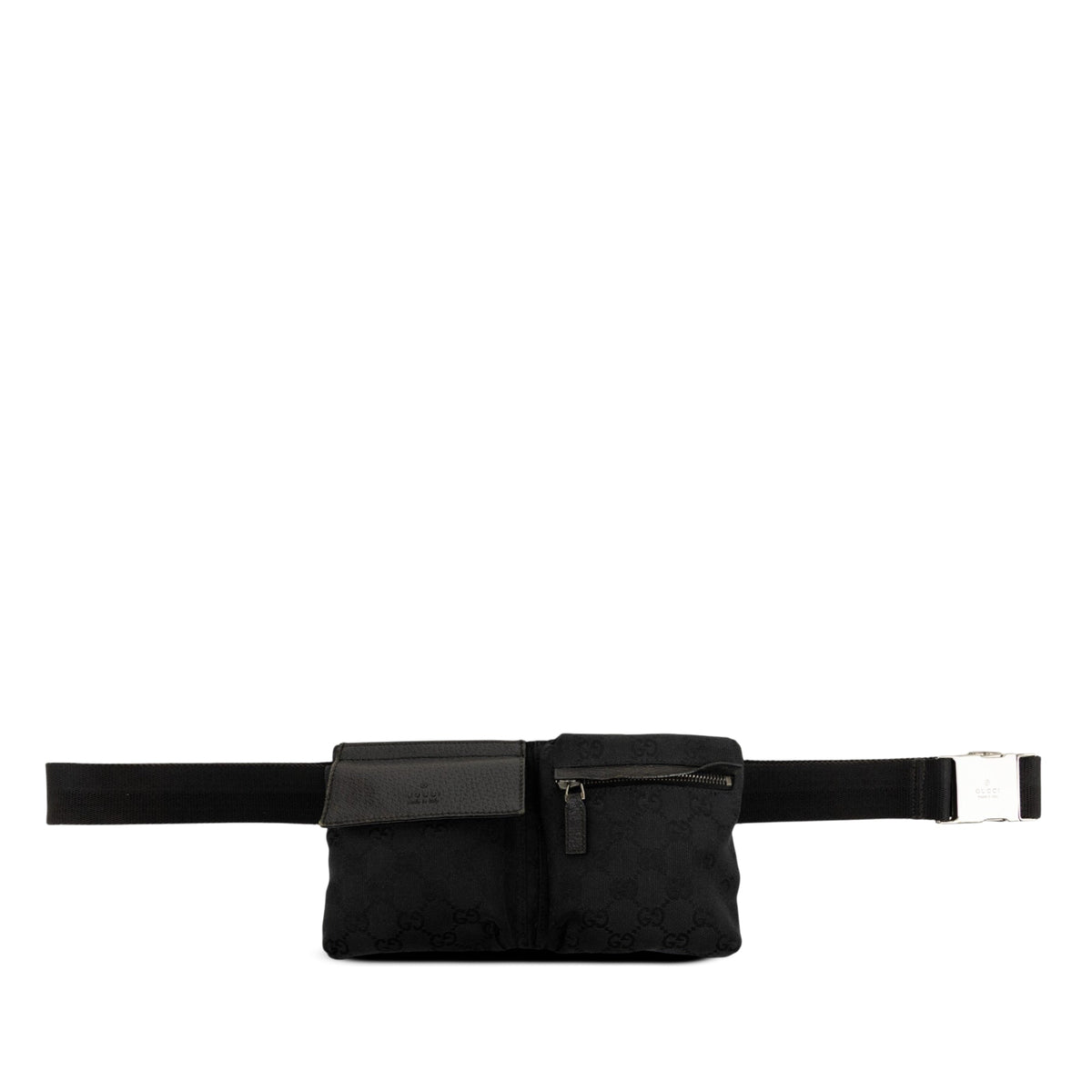 Gucci GG Canvas Double Pocket Belt Bag