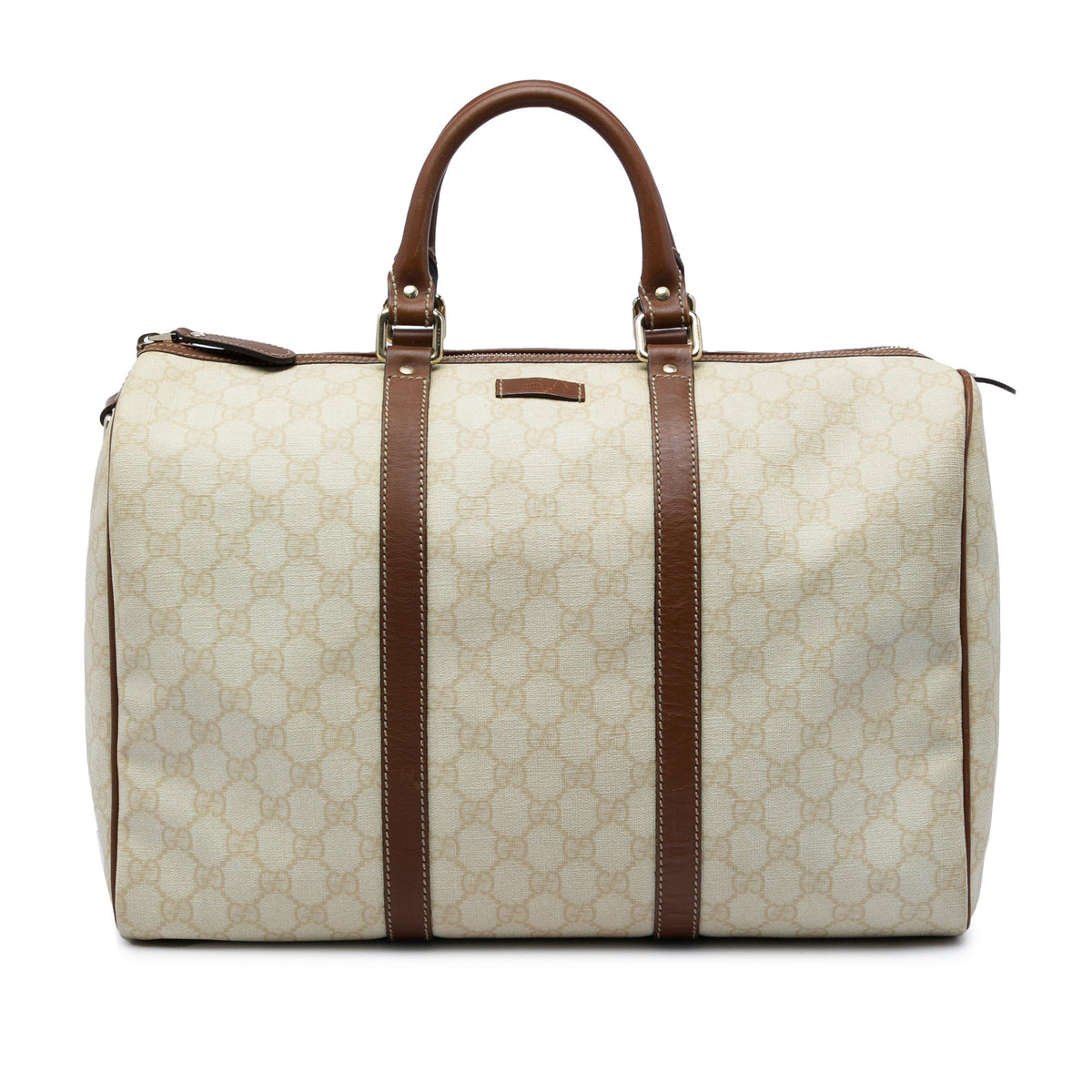 Gucci Large GG Supreme Joy Boston Bag — Brown
