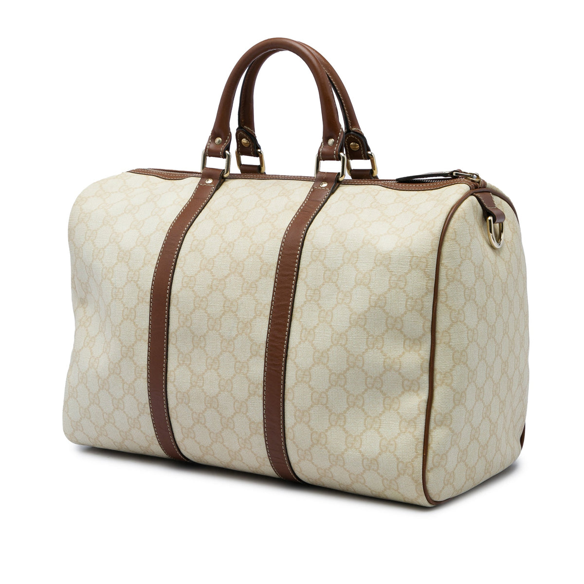 Gucci Large GG Supreme Joy Boston Bag — Brown
