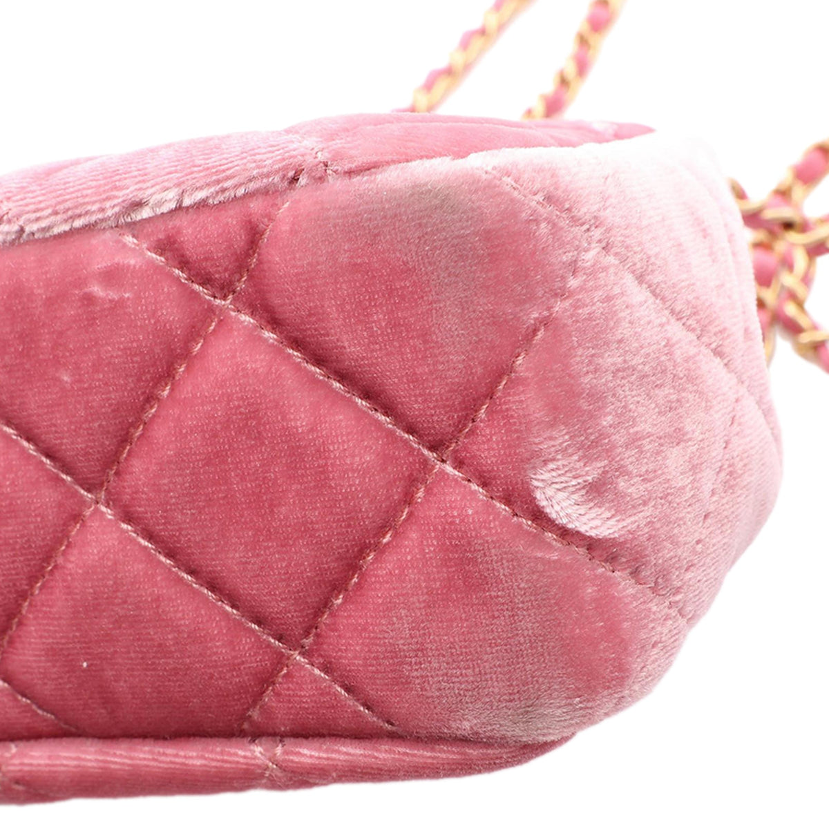 Chanel Small Quilted Velvet Wavy CC Hobo