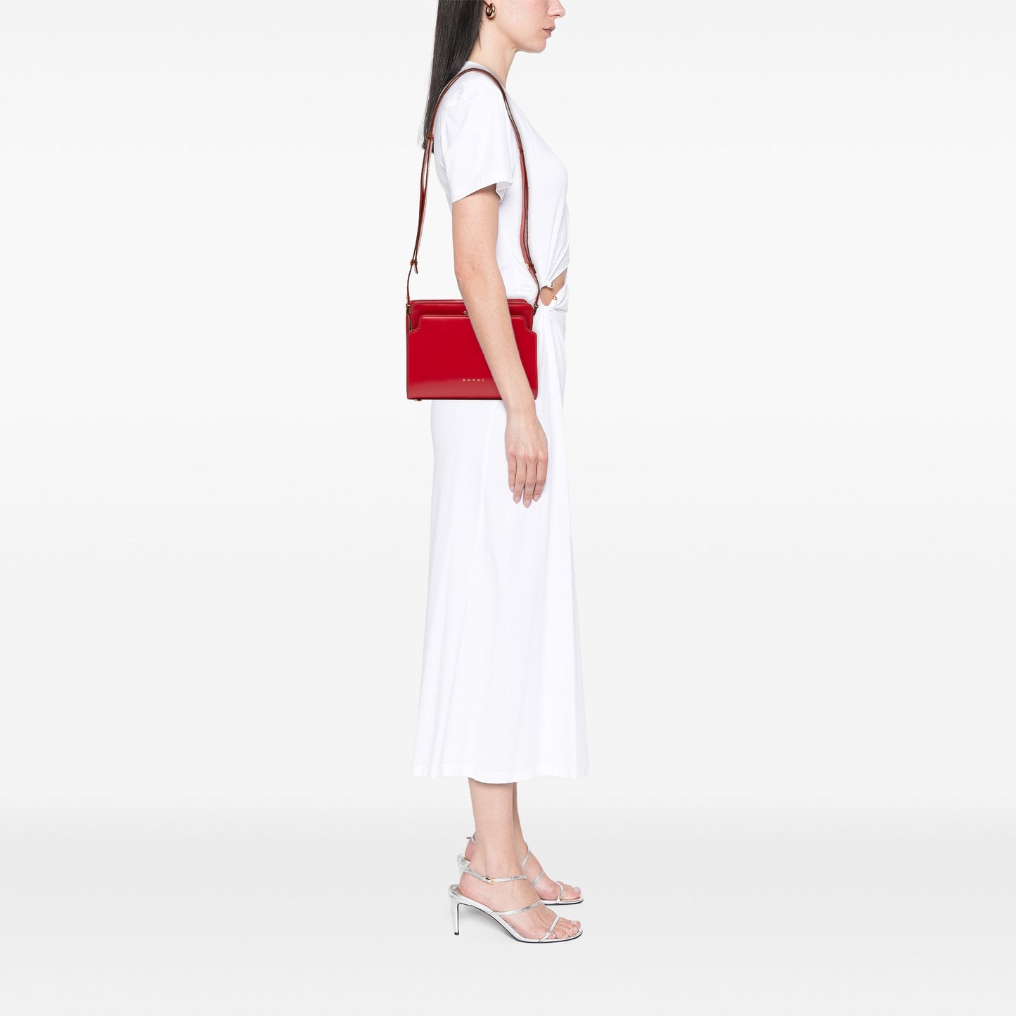 Marni Leather Trunk Reverse Crossbody