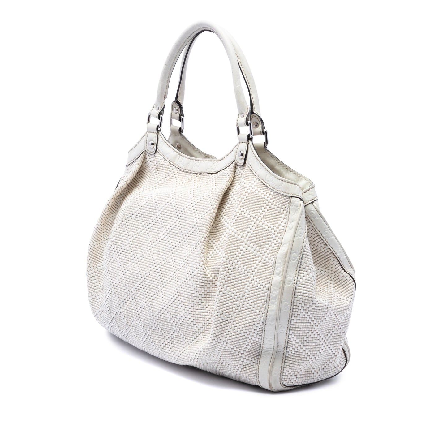 Gucci Large Diamante Raffia Sukey Tote