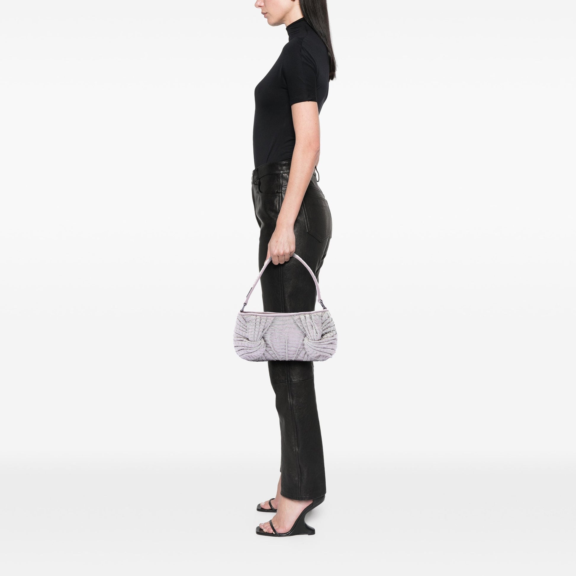 Burberry Prorsum Leather Fringed Shoulder Bag