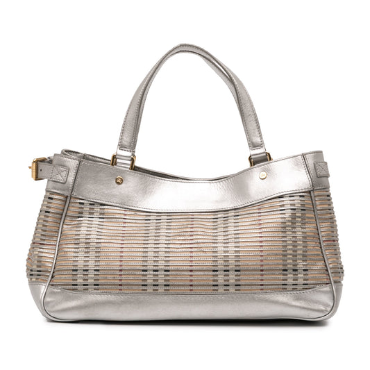 Burberry Haymarket Check Coated Canvas Ravensdon Handbag