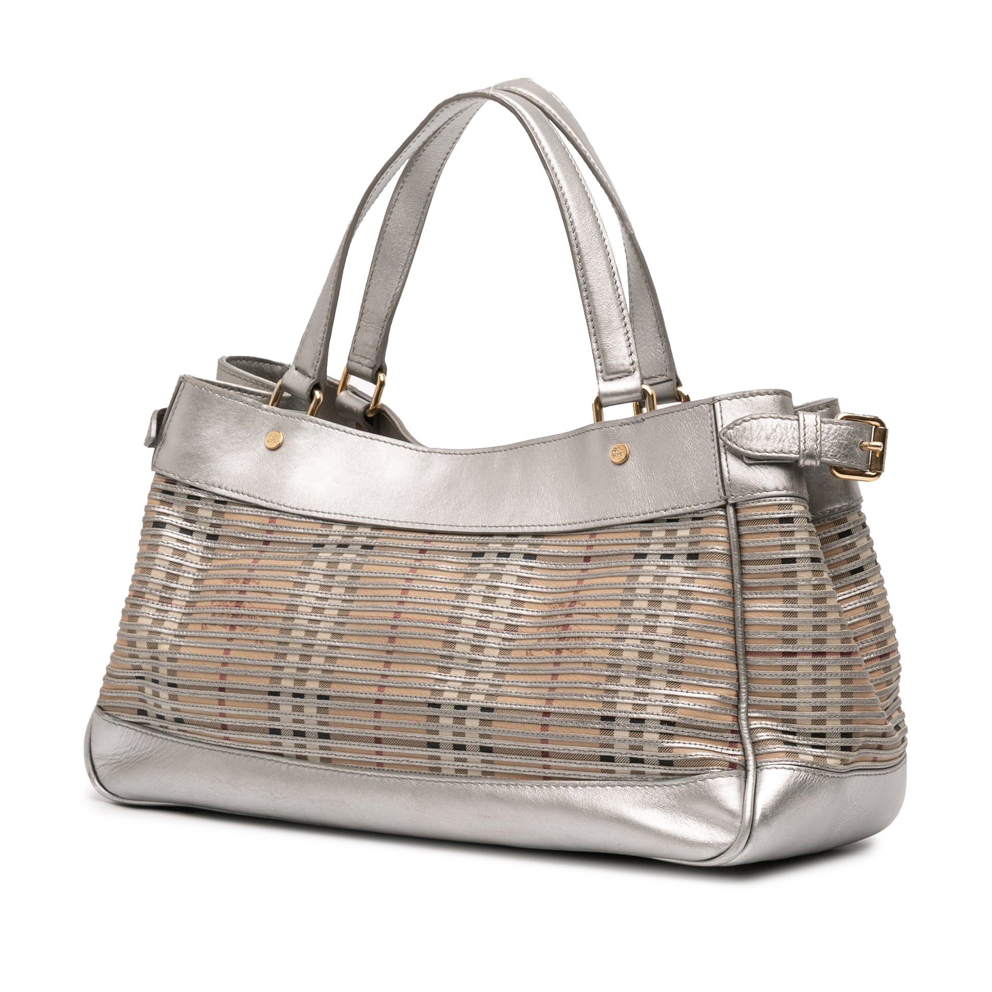 Burberry Haymarket Check Coated Canvas Ravensdon Handbag
