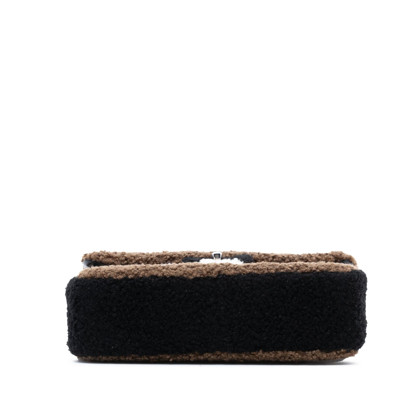 Chanel Medium Classic Tricolor Shearling Double Flap