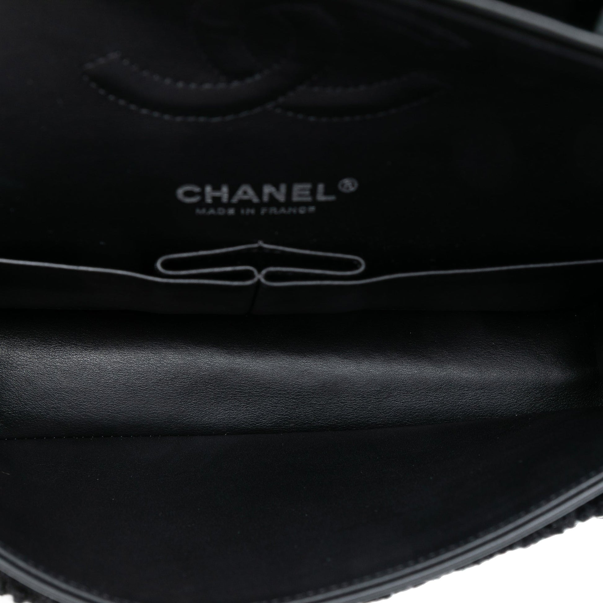 Chanel Medium Classic Tricolor Shearling Double Flap