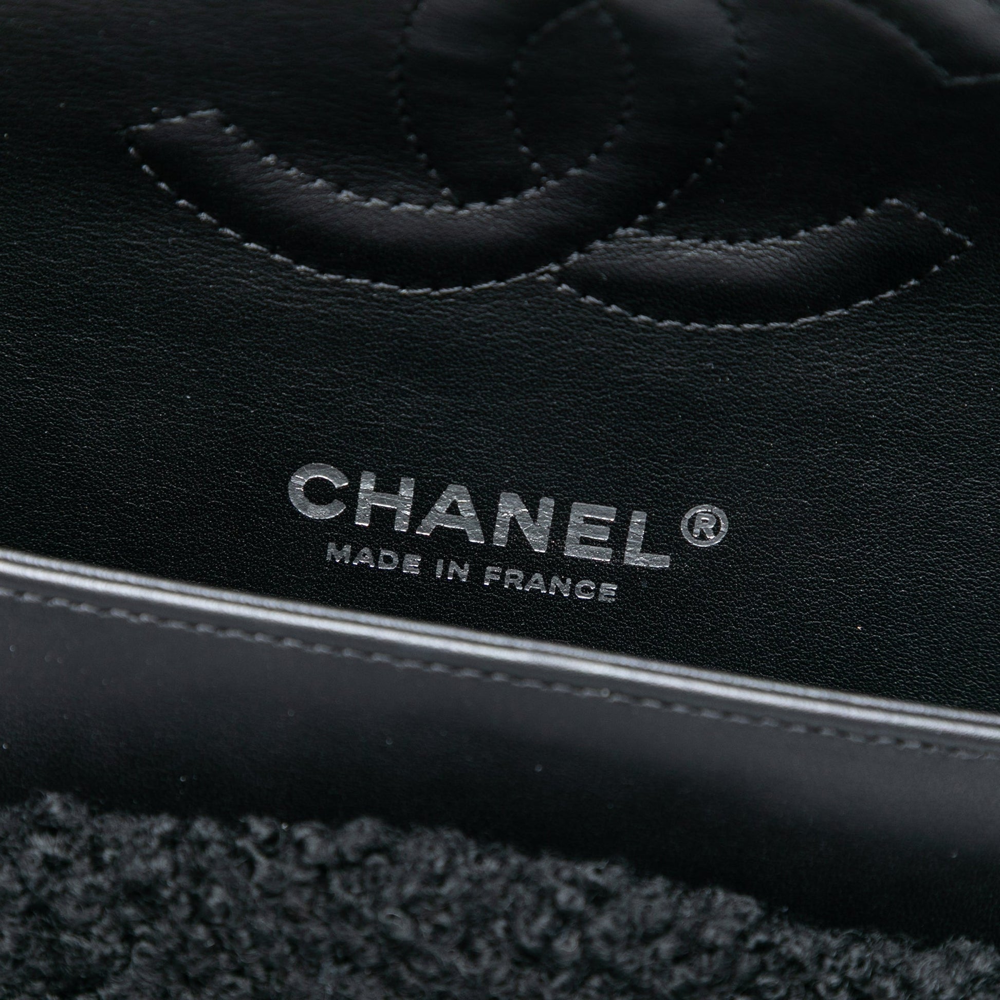 Chanel Medium Classic Tricolor Shearling Double Flap