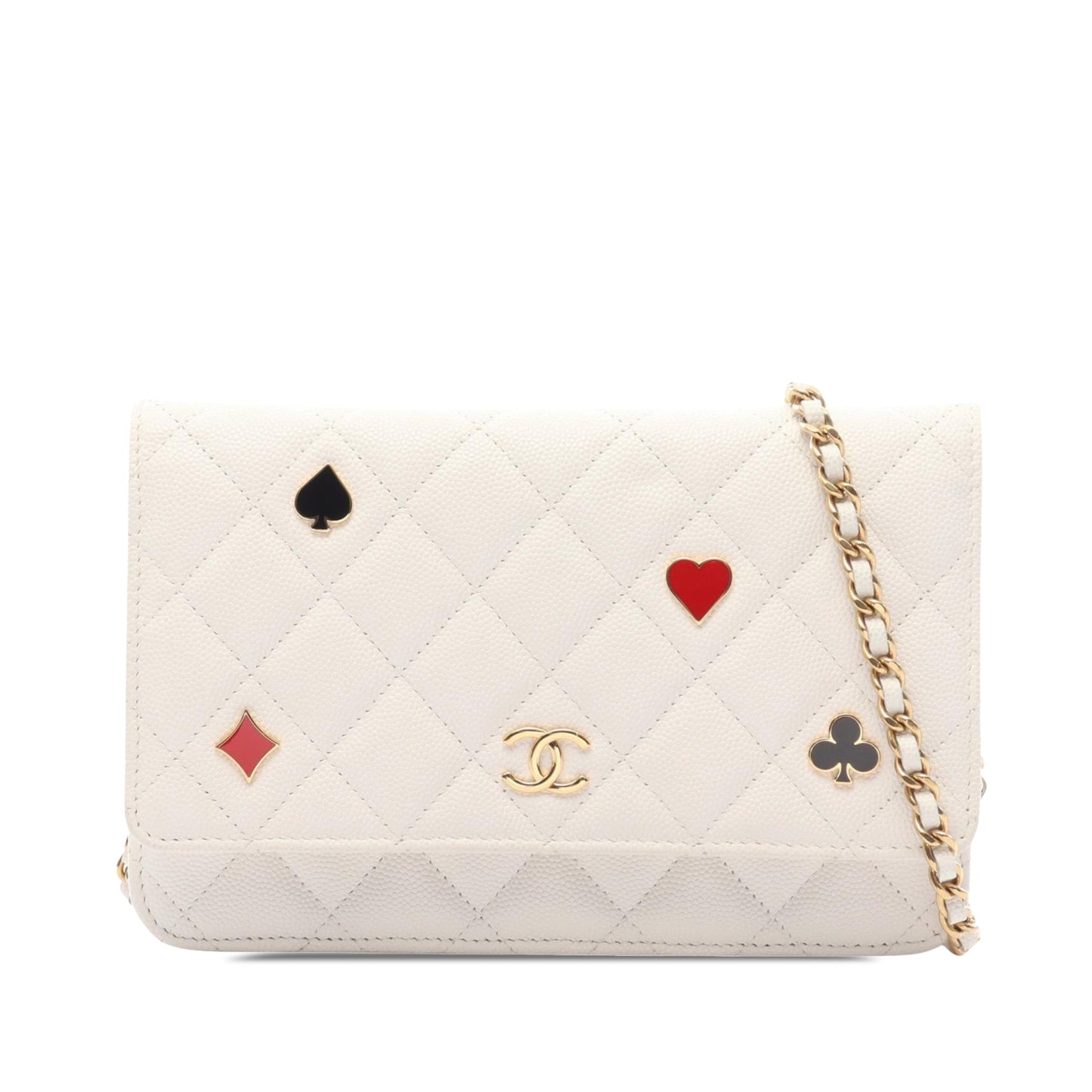 Chanel CC Quilted Caviar Coco Casino Wallet on Chain