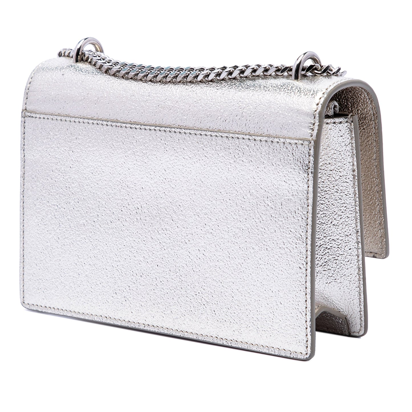 Saint Laurent Mini Metallic Calfskin Monogram Sunset Wallet on Chain