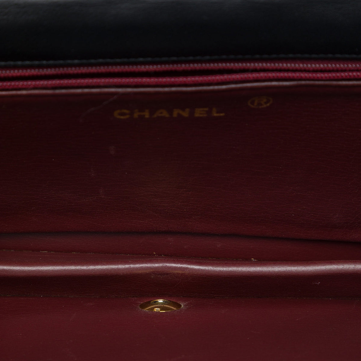 Chanel CC Quilted Lambskin Full Single Flap — Black
